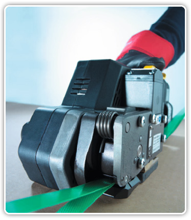 Automatic battery operated Polyester strapping tool, pneumatic versions also available. With spares and guarantee